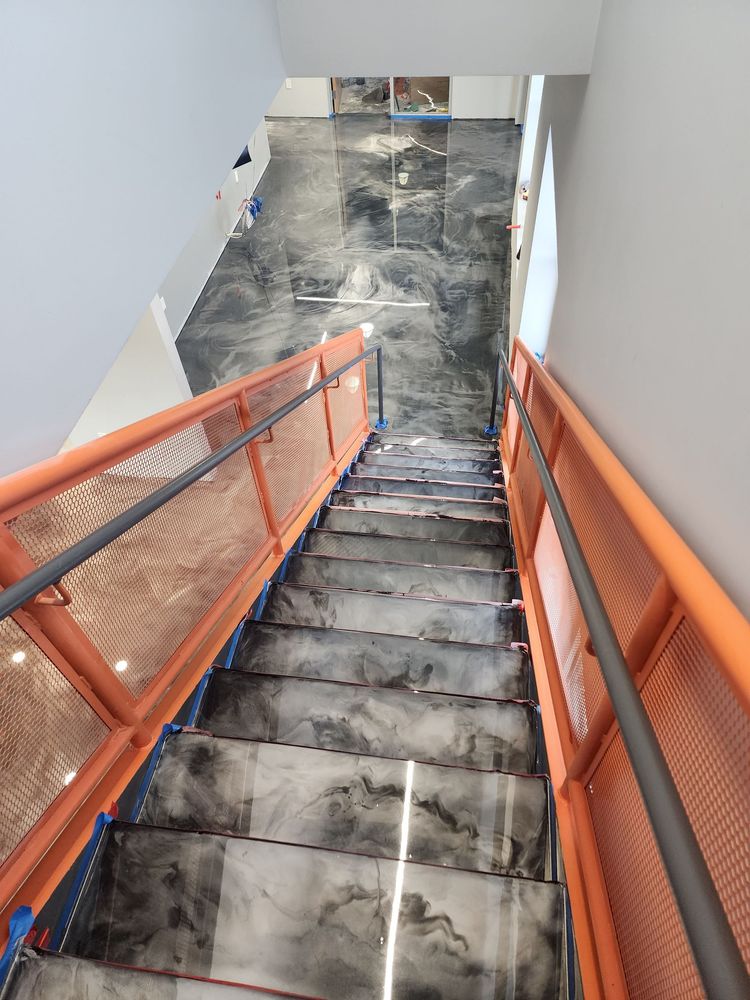 Metallic epoxy floor installation