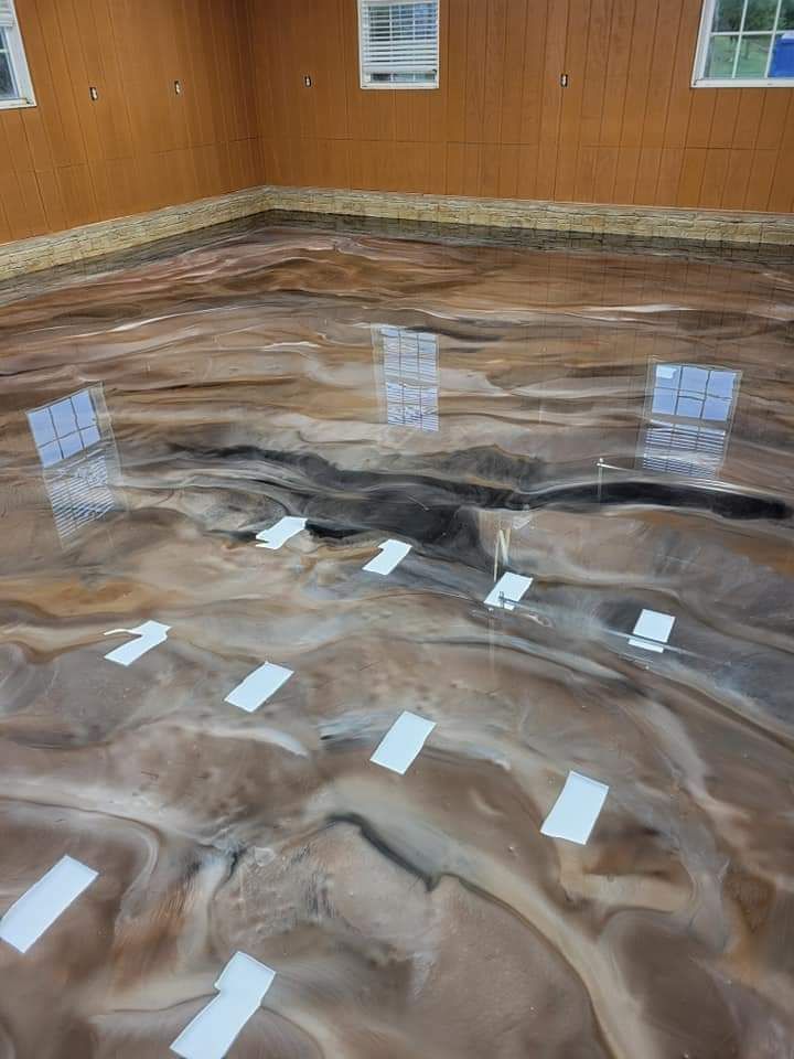 Polished concrete surface