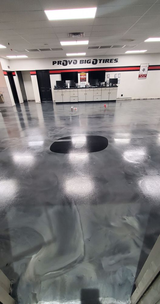Commercial metallic epoxy floor