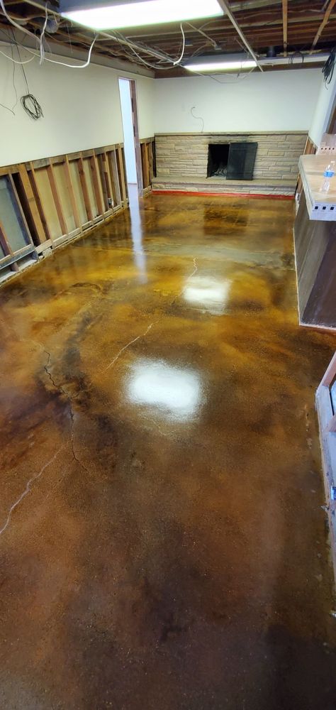 Polished concrete commercial space
